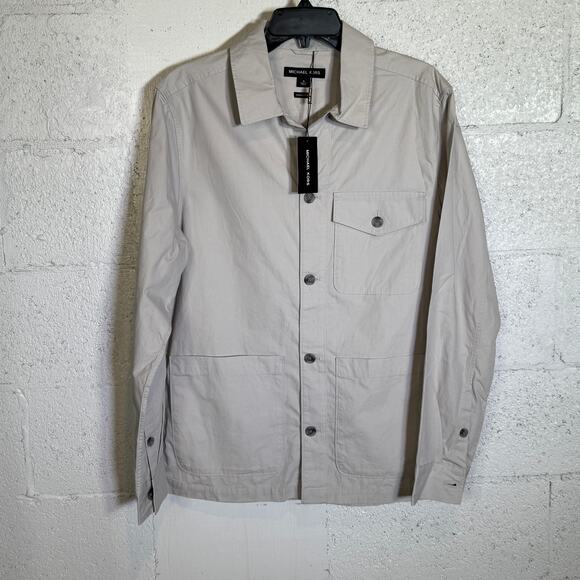 🔥 Michael Kors Gray Overshirt / Jacket - Small (38R) - NWT! - Picture 1 of 8